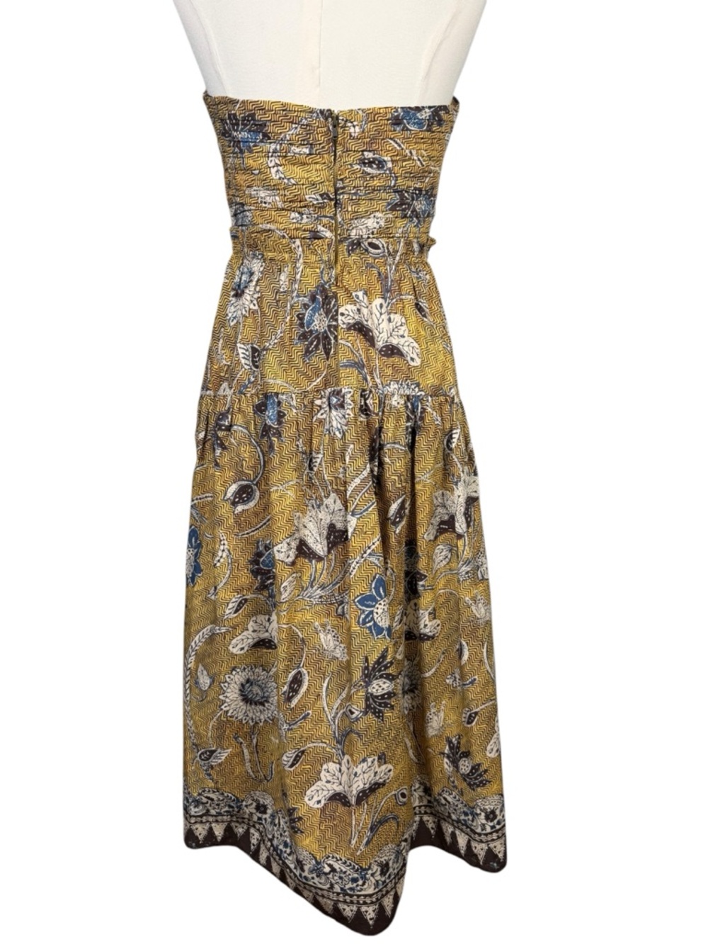 Ulla Johnson Spring/Summer 2022 Ella Halter Midi Dress Ruched Oleander Size 6 - Picture 3 of 10
